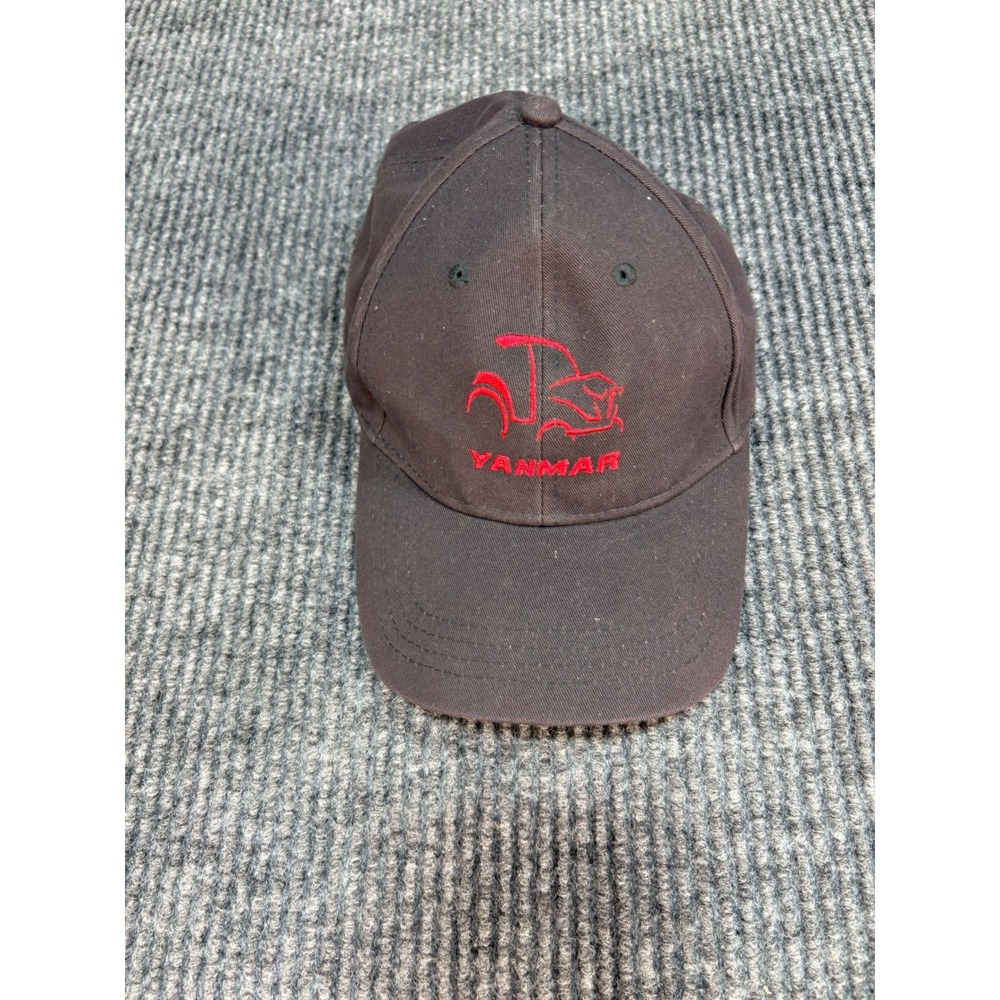 Yanmar Tractor Hat Mens Black Red Embroider Logo Paramount Apparel Baseball Cap